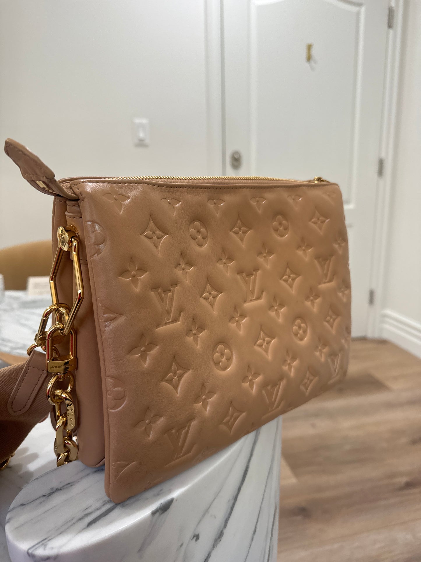 LV Coussin PM in camel