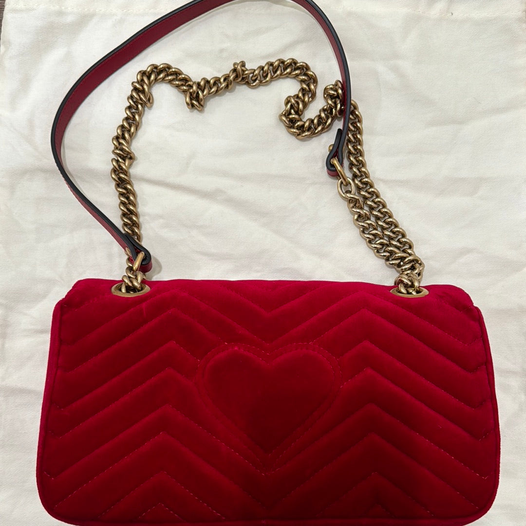 Gucci velvet GG medium size