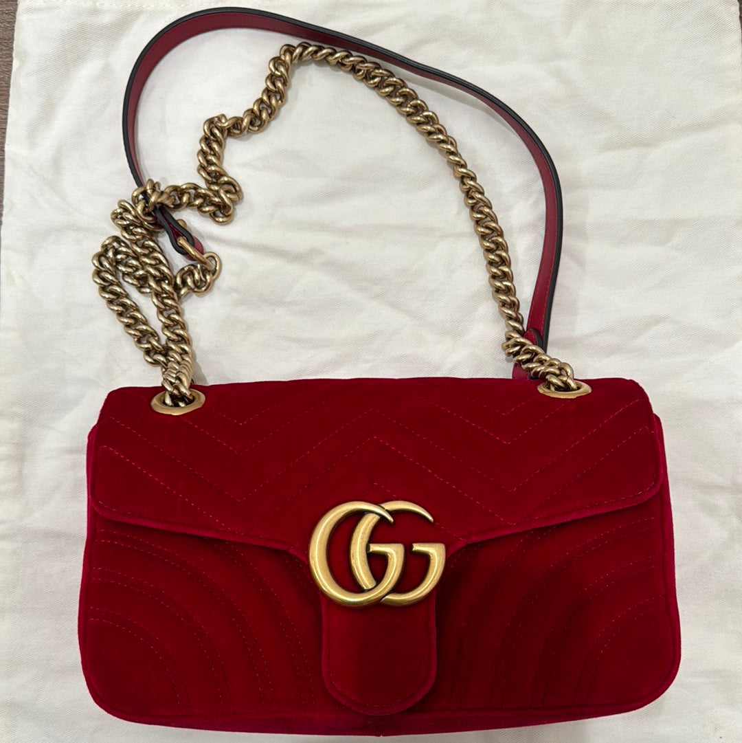 Gucci velvet GG medium size
