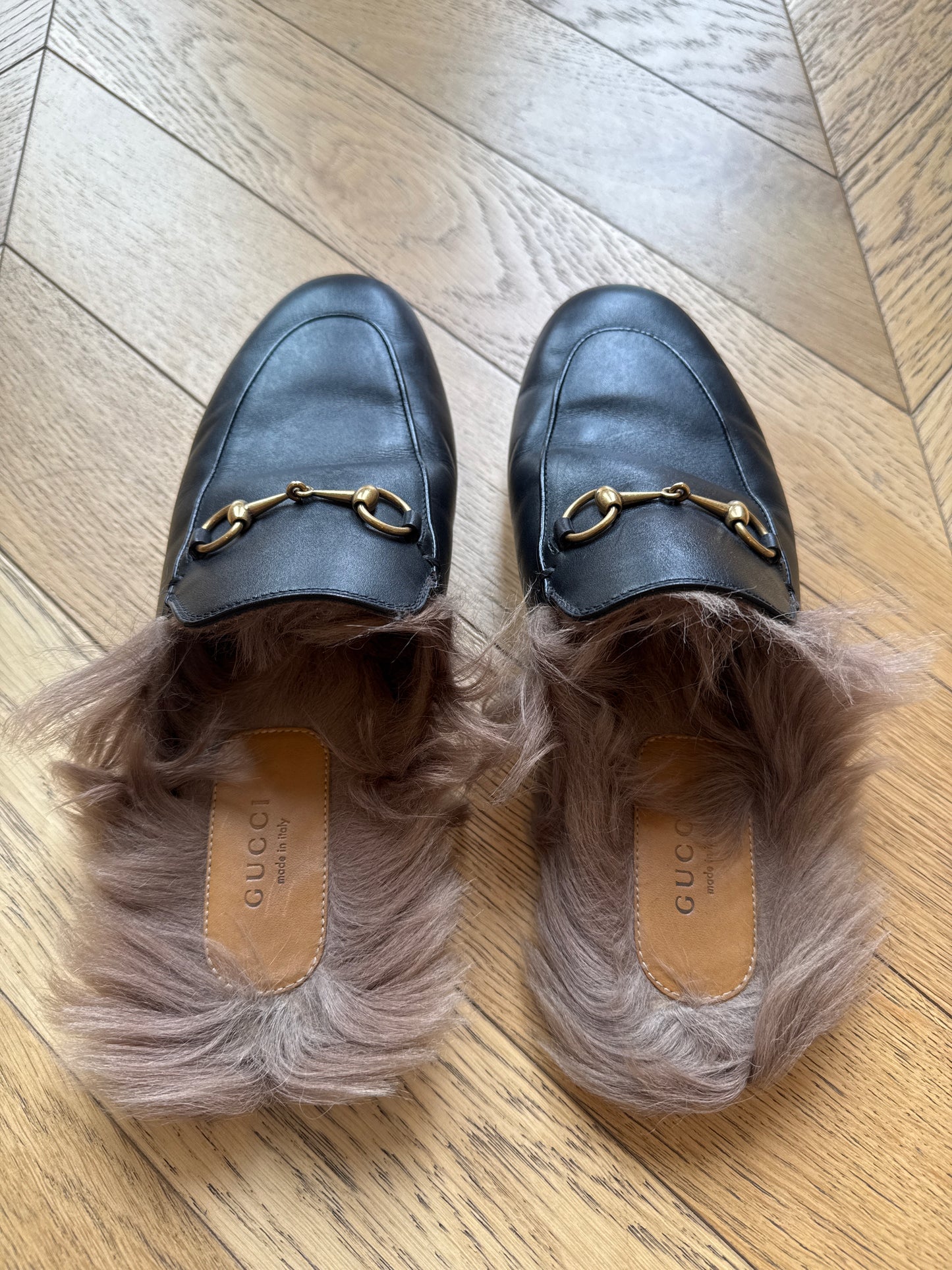Gucci mules, 38.5