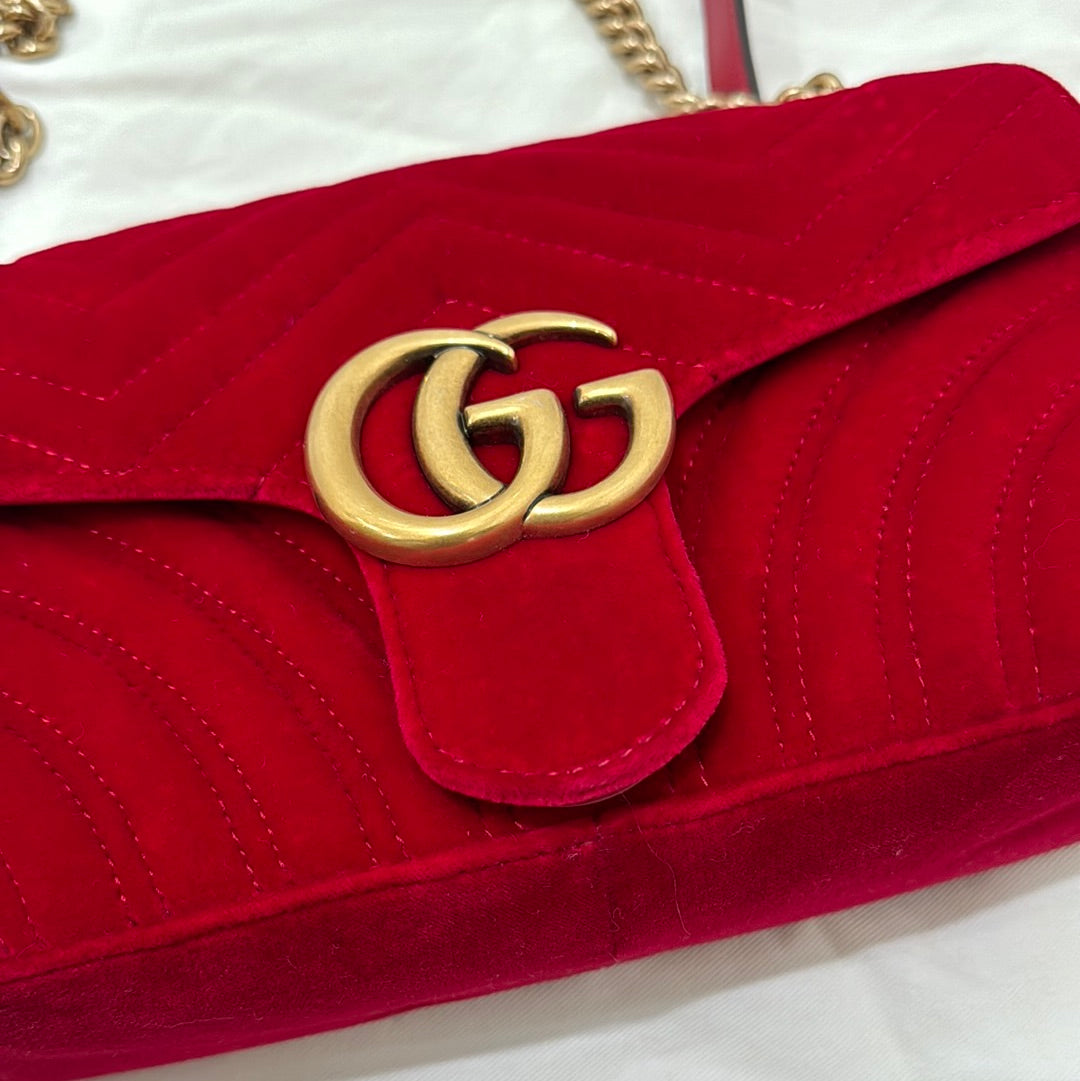 Gucci velvet GG medium size