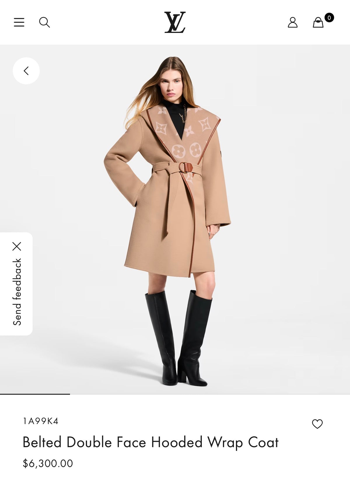 Louis Vuitton coat, 36