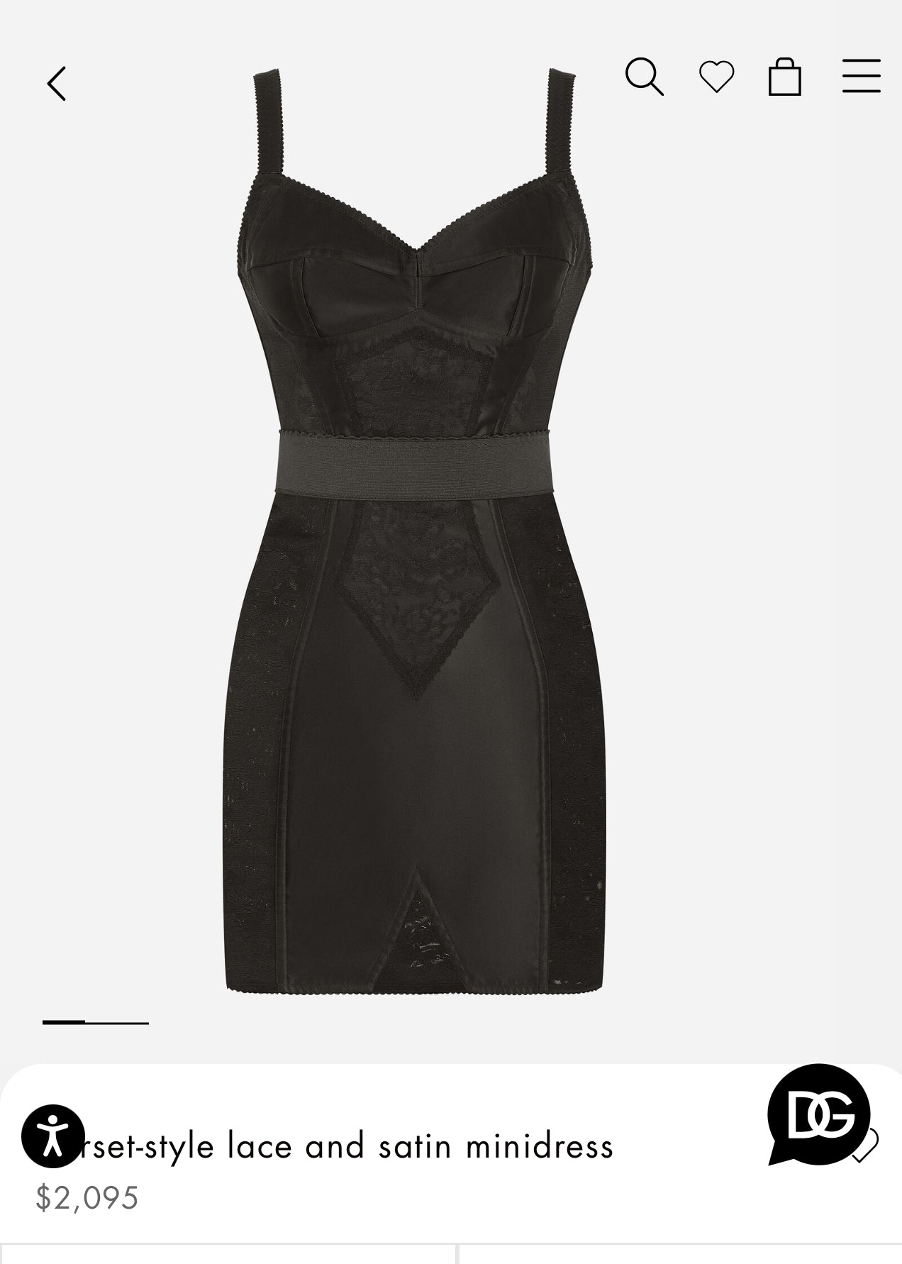 Dolce Corset Style Lace Dress, 40