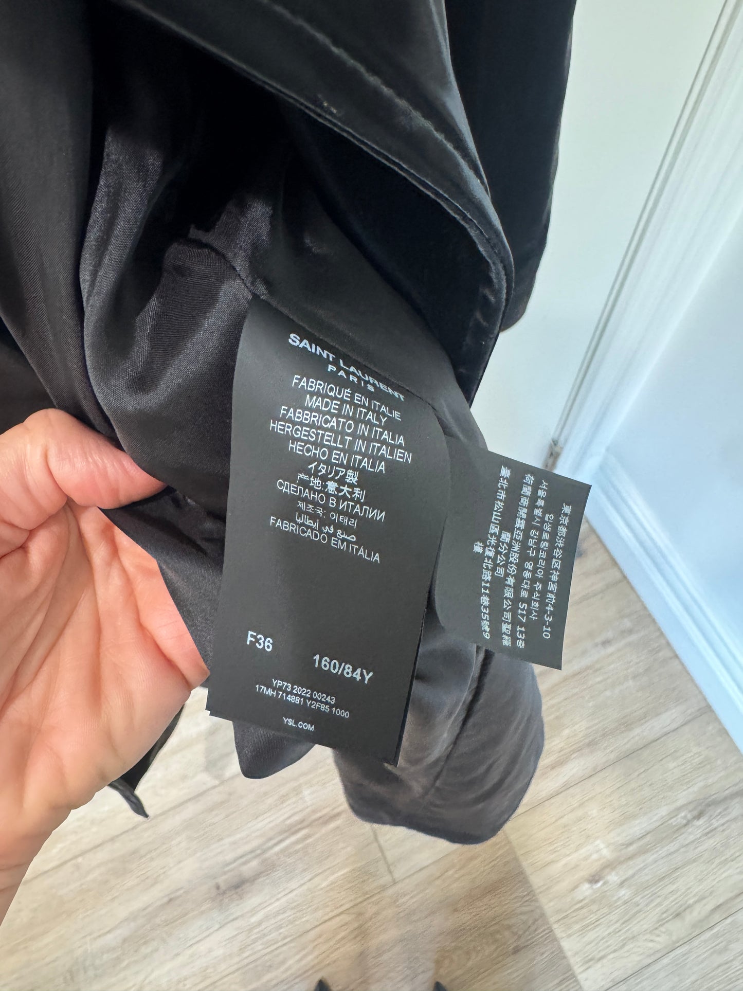 Saint Laurent belted trench, 36