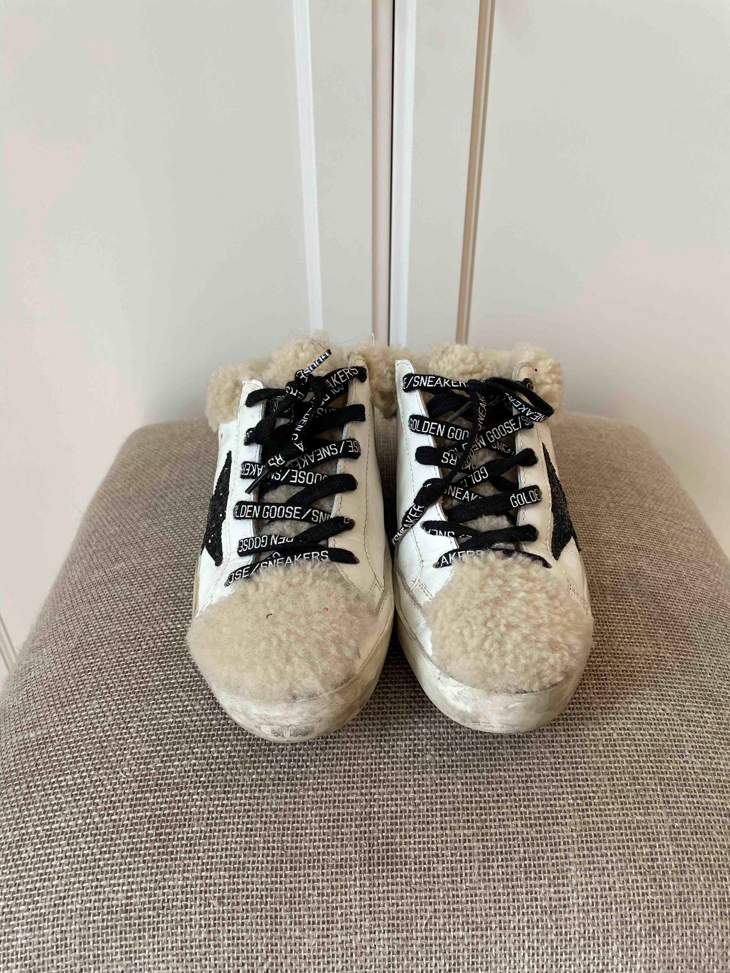 Golden Goose Shearling Slip-On Sneakers, 38