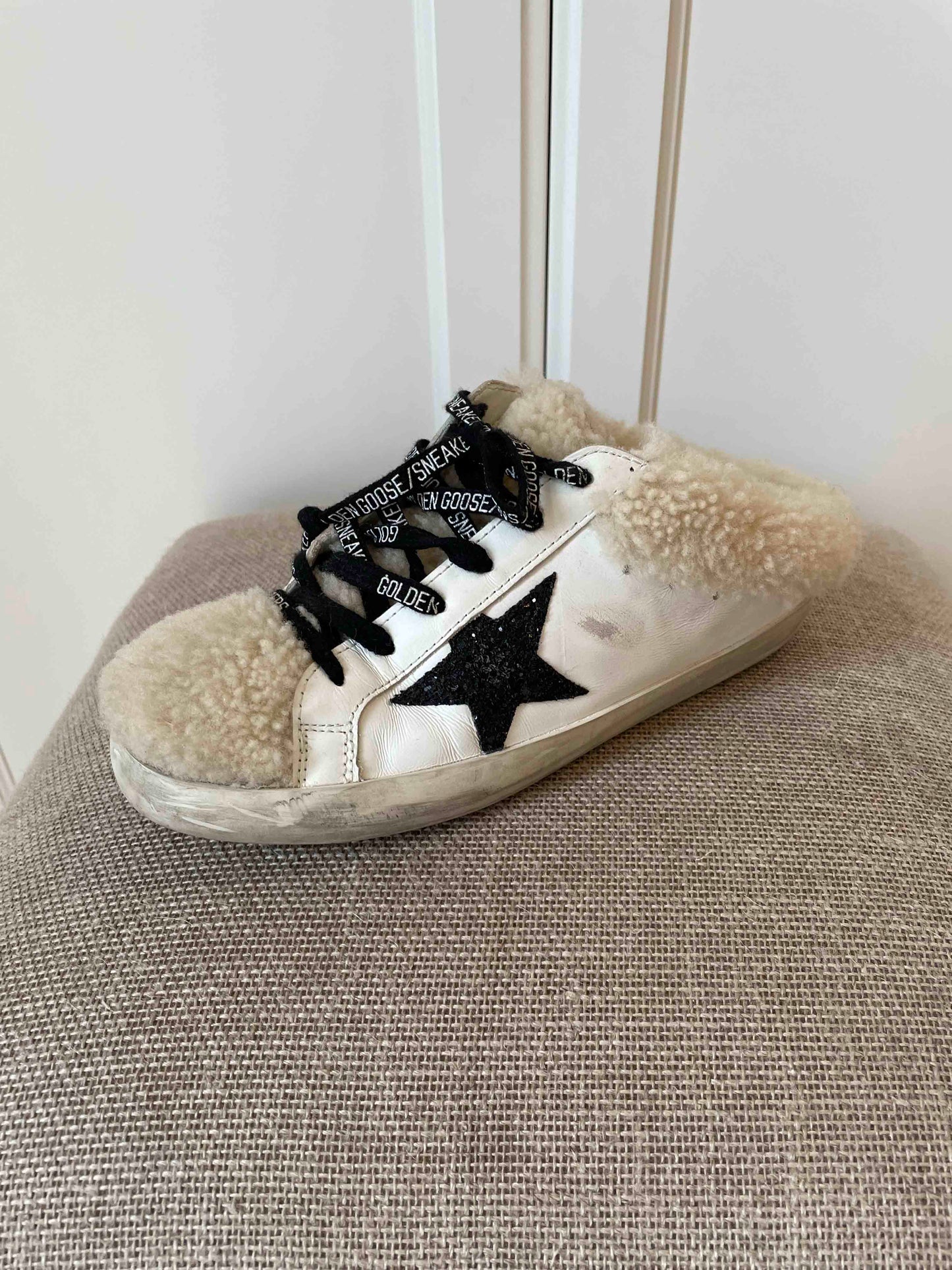 Golden Goose Shearling Slip-On Sneakers, 38