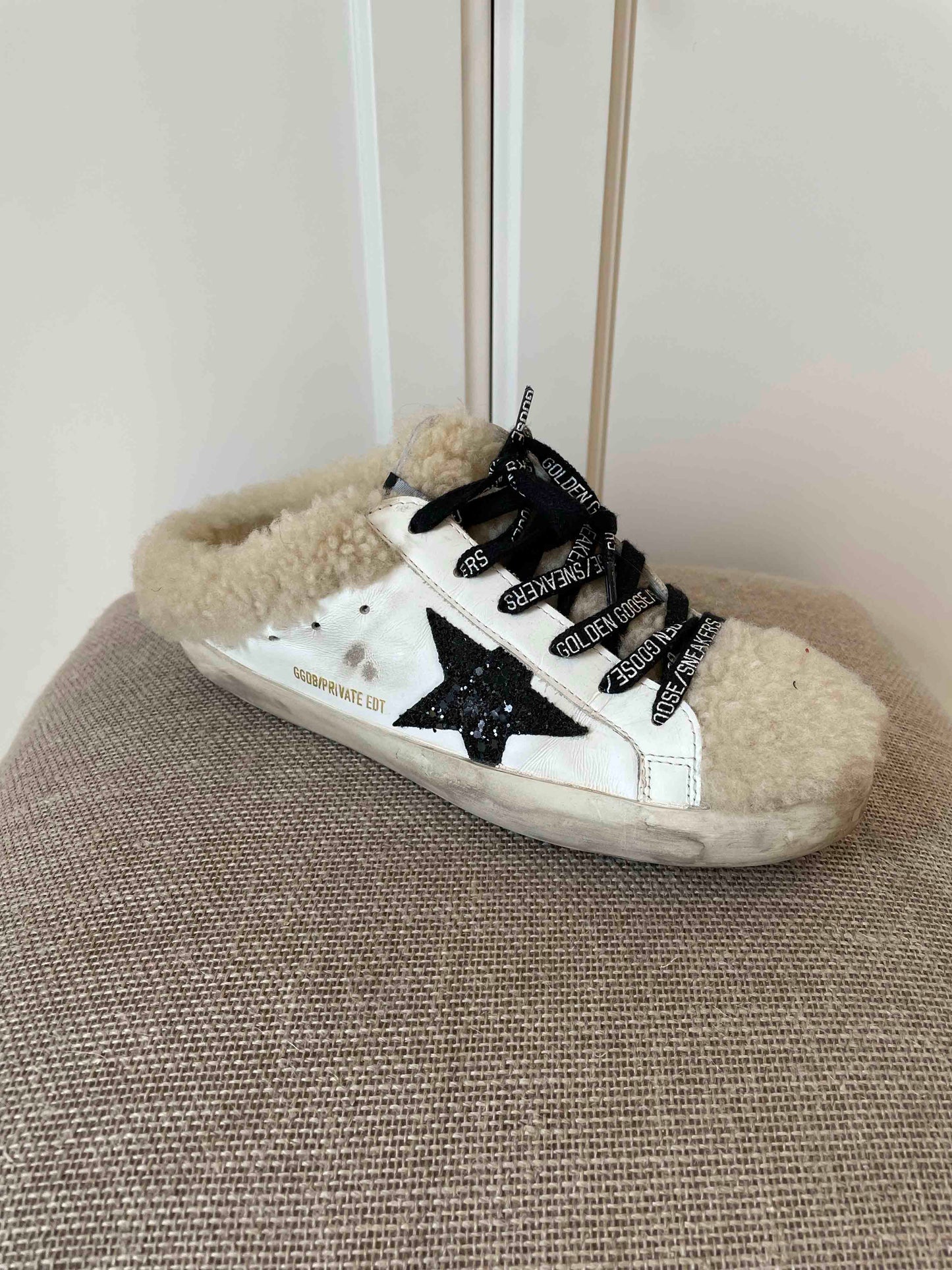 Golden Goose Shearling Slip-On Sneakers, 38