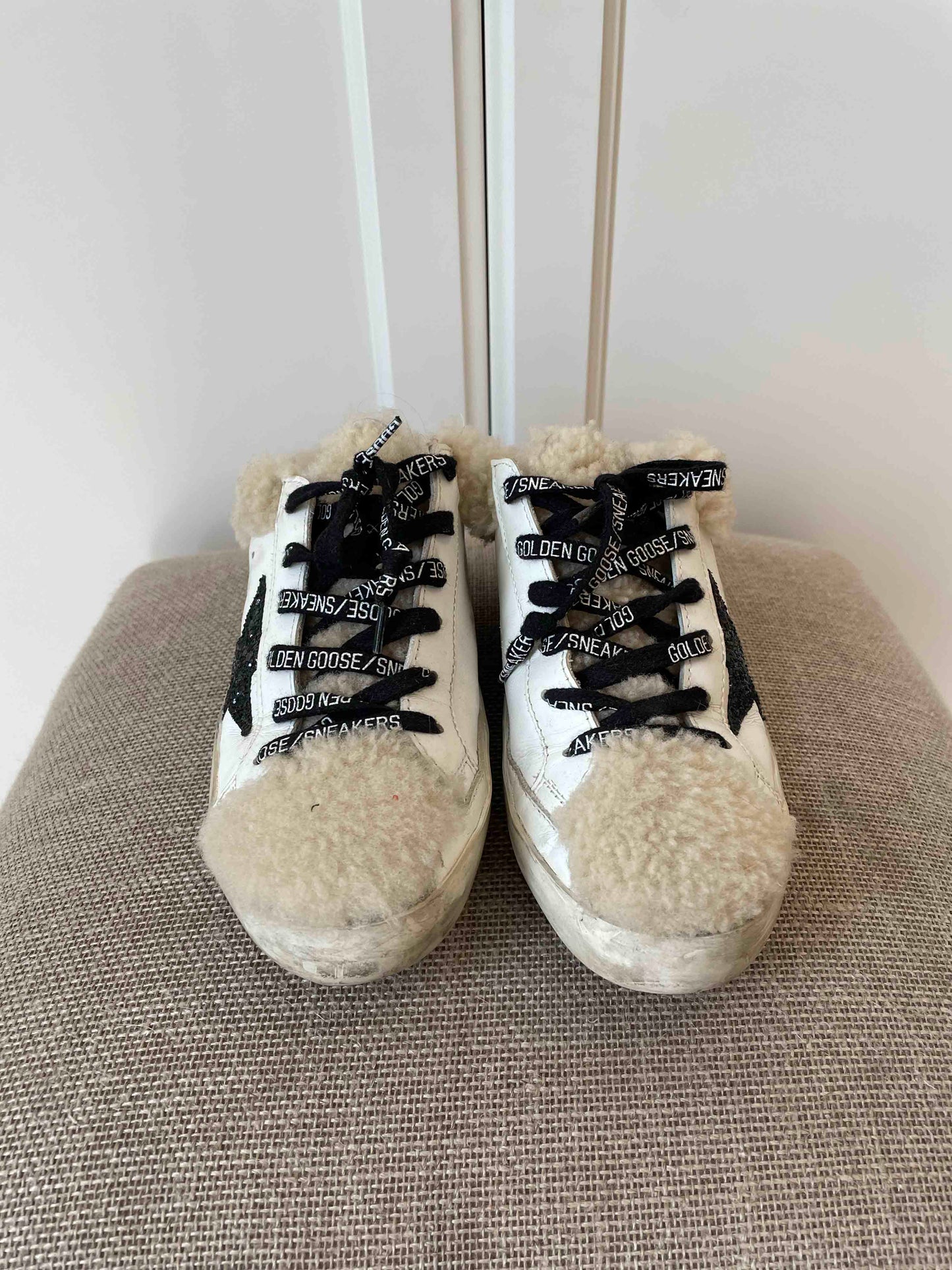 Golden Goose Shearling Slip-On Sneakers, 38