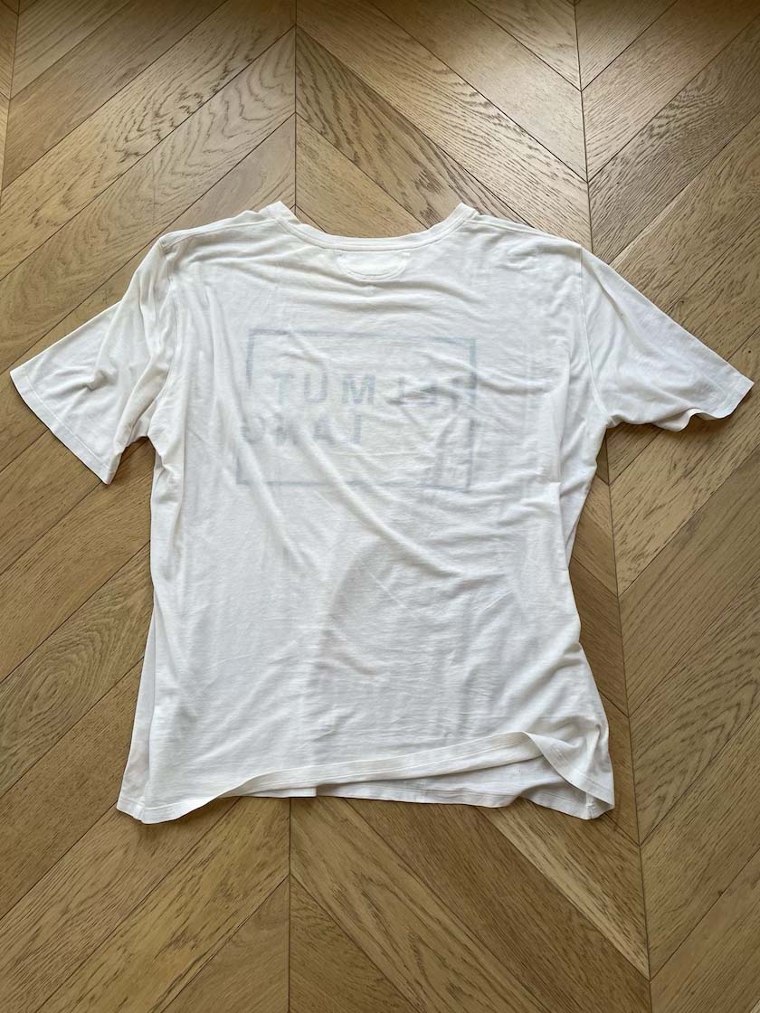 Helmut Lang Men's White Logo Tee, XL