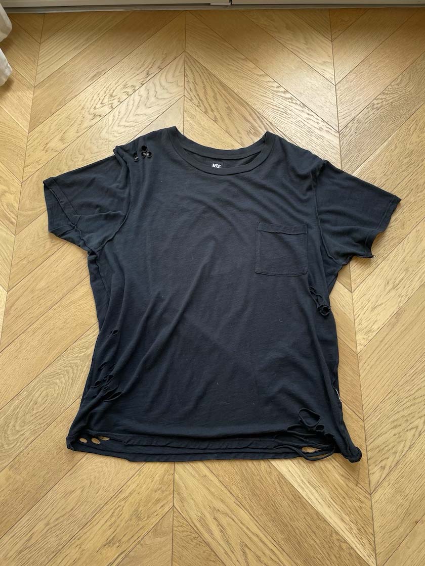 NSF Distressed Black Tee