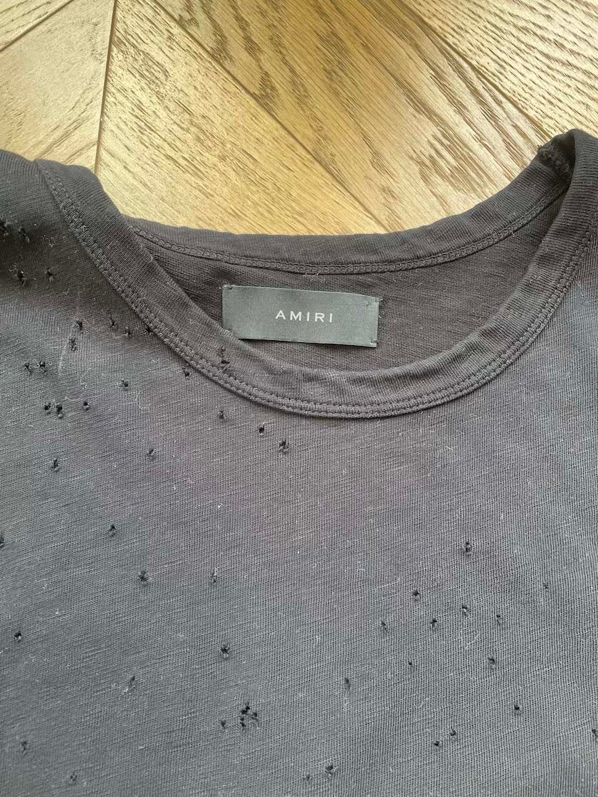 Mens Amiri Distressed Tee, XL