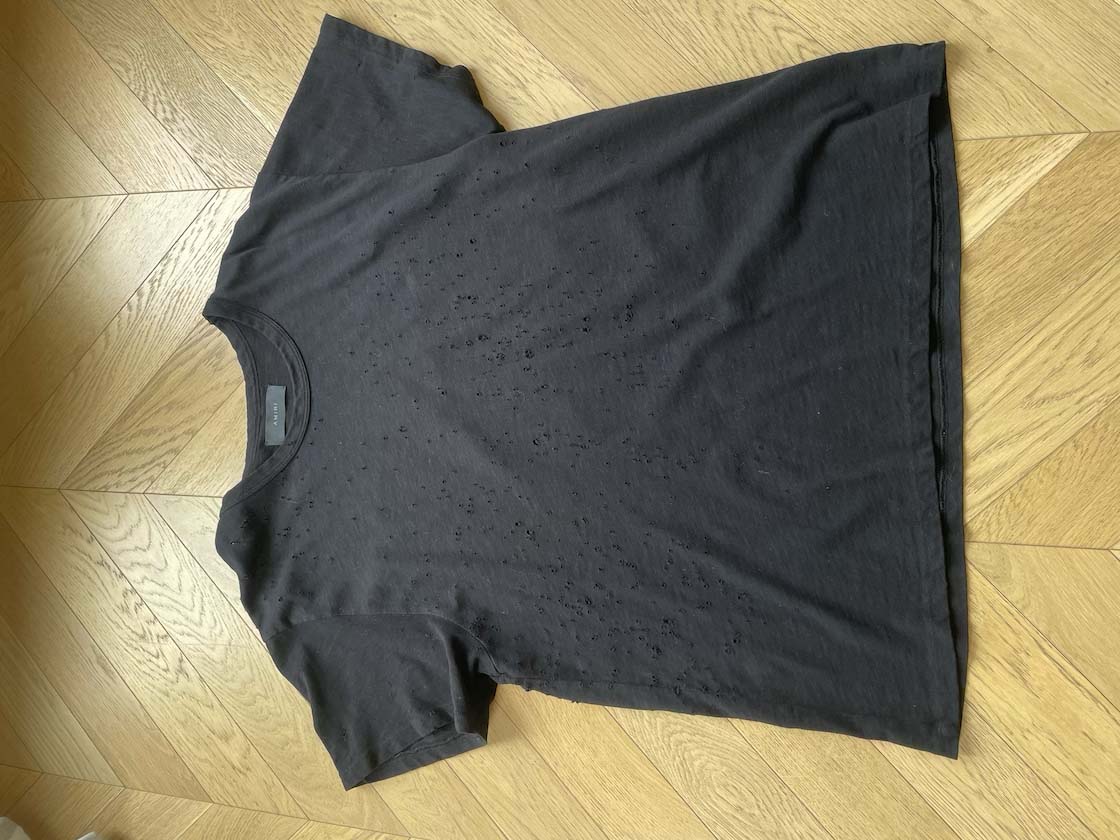 Mens Amiri Distressed Tee, XL