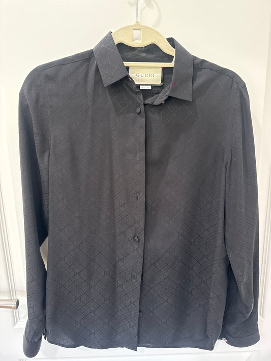 Gucci Silk Button Down 38