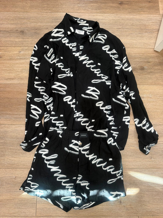 Balenciaga Shirt & Short Set, 34/36