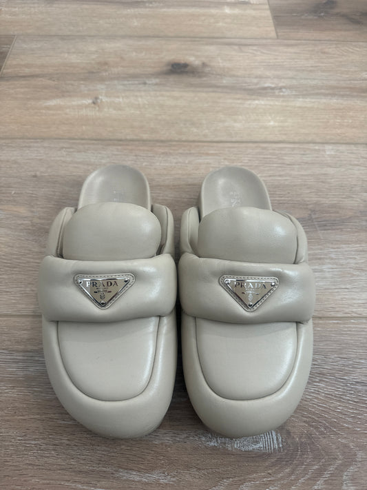 Prada Napa Mules 38