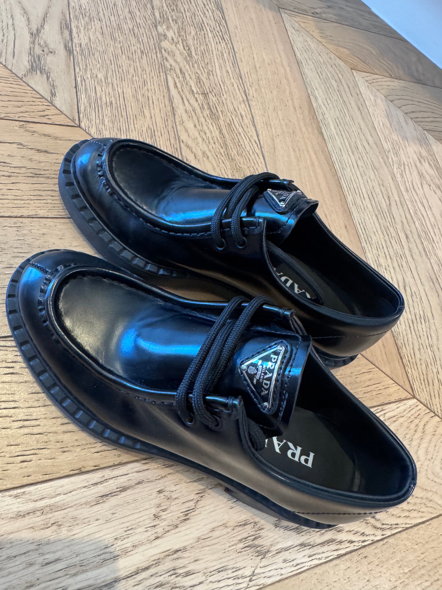 Prada, 37.5 (runs a bit big)