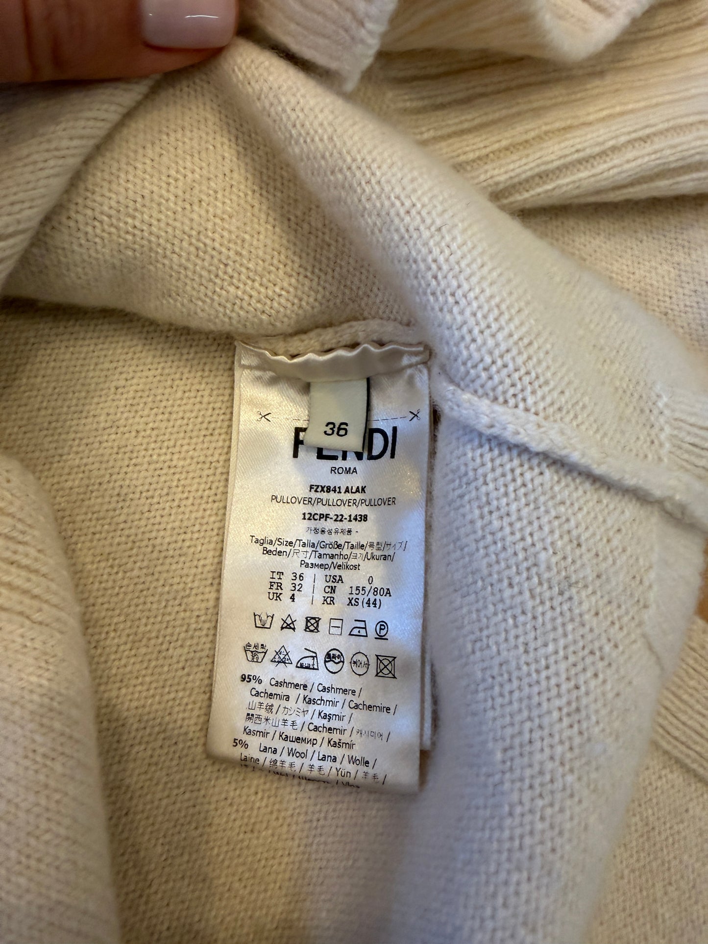 Fendi Cashmere jogger & sweater set, 36