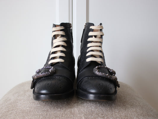 Gucci Lace-up Boots, 38