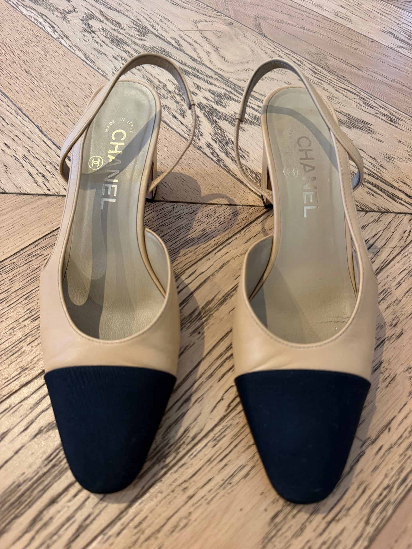 Chanel Sling backs, 38.5