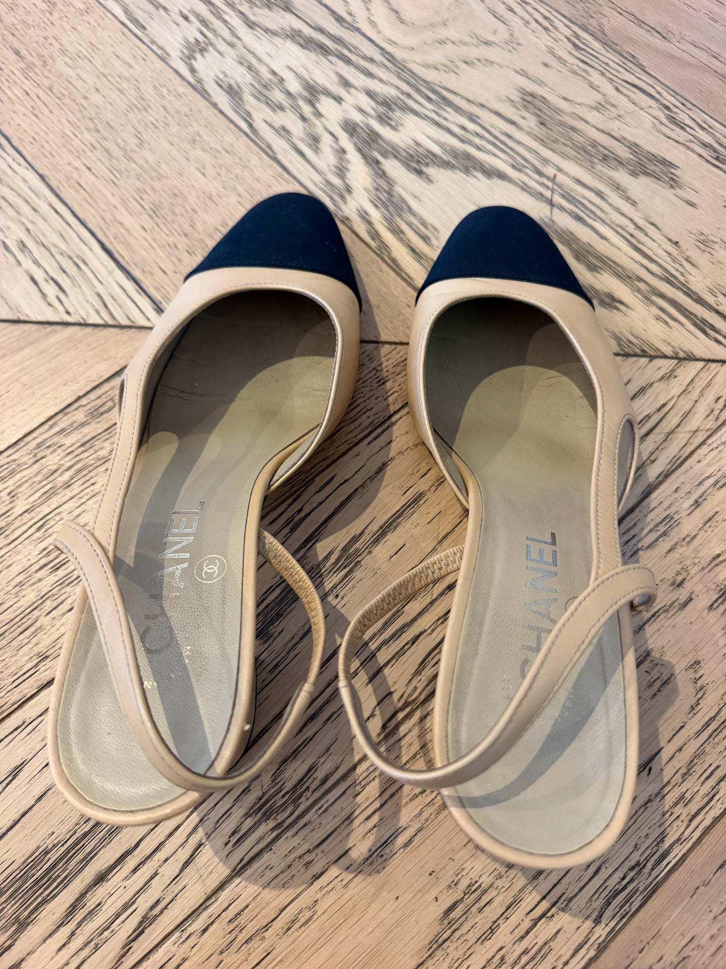 Chanel Sling backs, 38.5