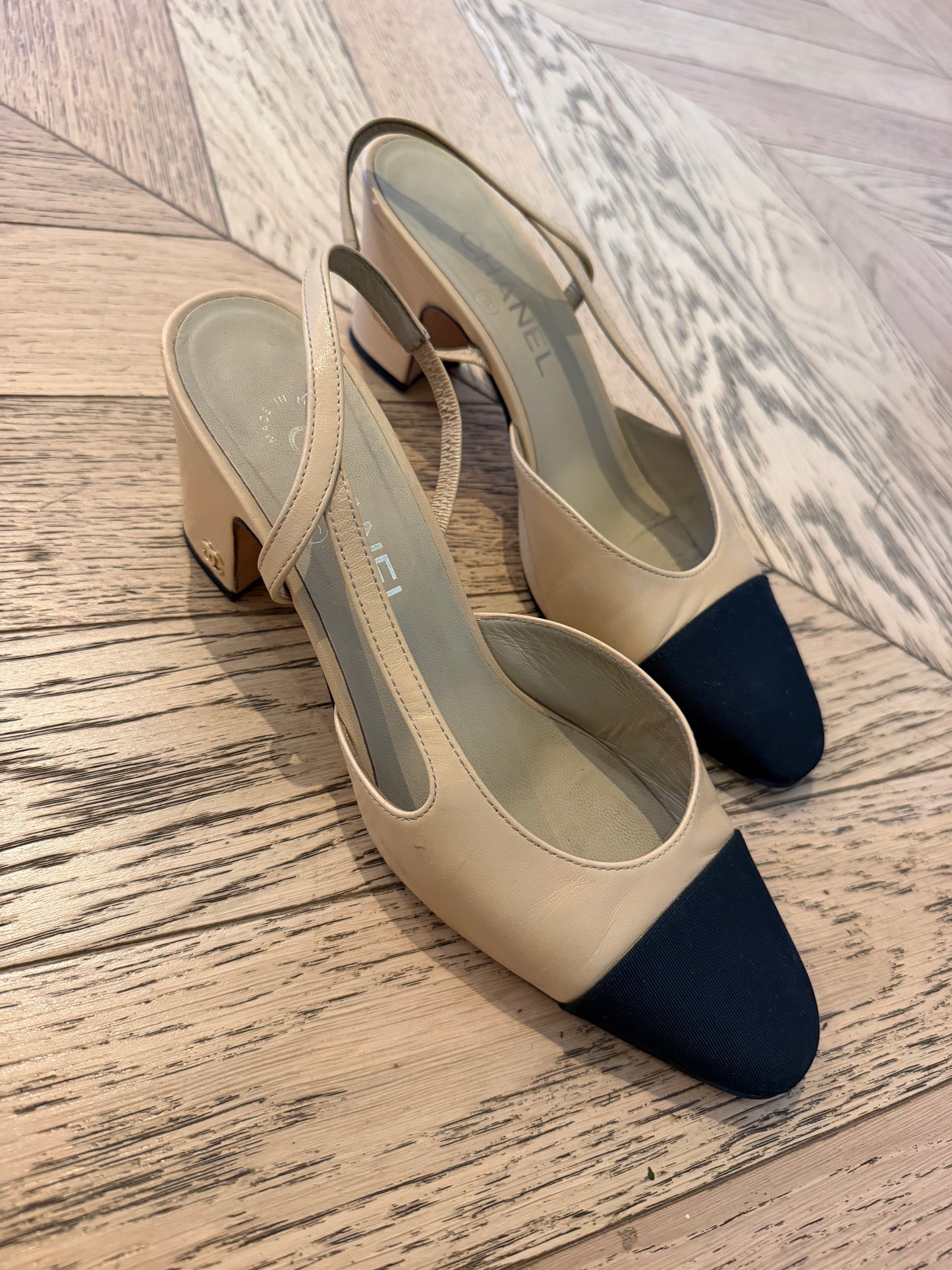 Chanel Sling backs, 38.5
