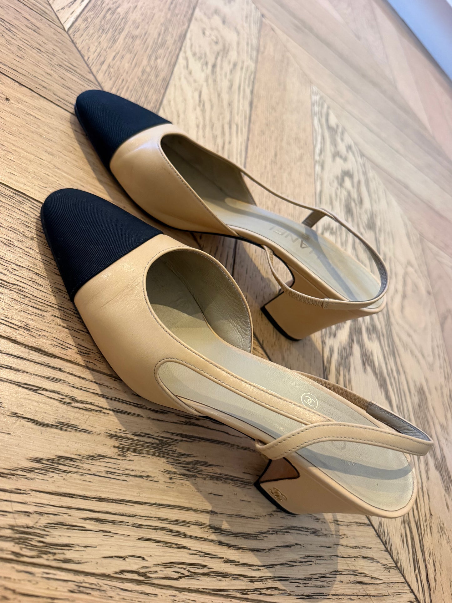 Chanel Sling backs, 38.5