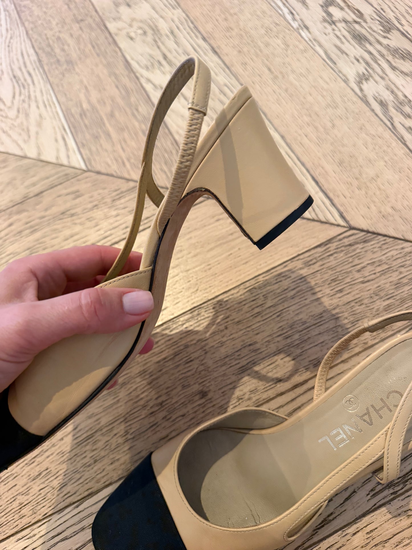 Chanel Sling backs, 38.5