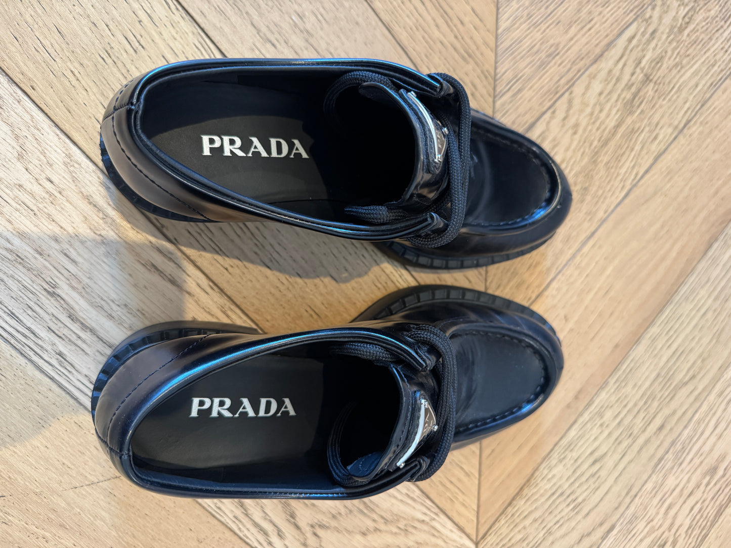 Prada, 37.5 (runs a bit big)