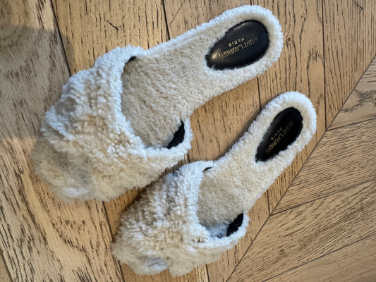 YSL shearling flat, 37.5
