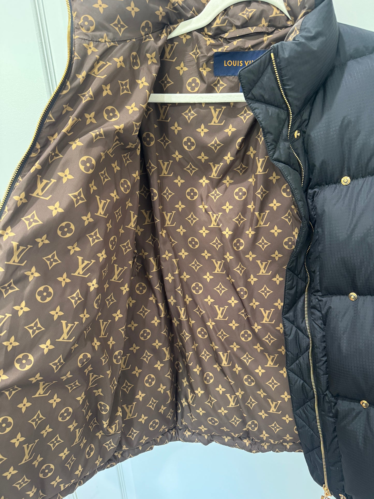 Louis Vuitton monogram pillow puffer, 36