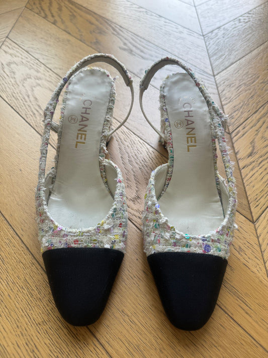 Chanel slingback, 38 1/2