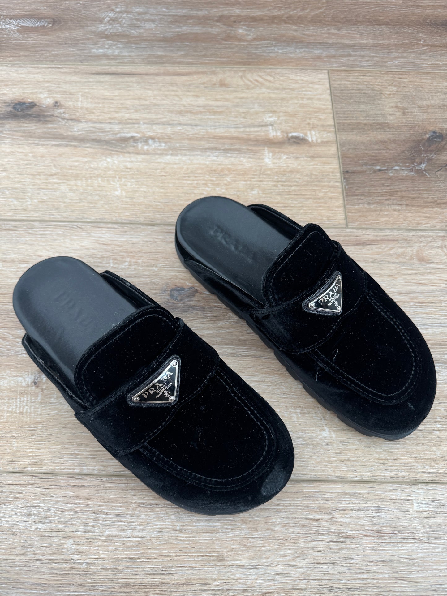 Prada Velvet Loafer, 38