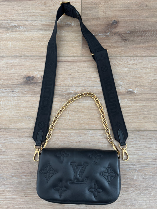 Louis Vuitton bubblegum wallet on chain