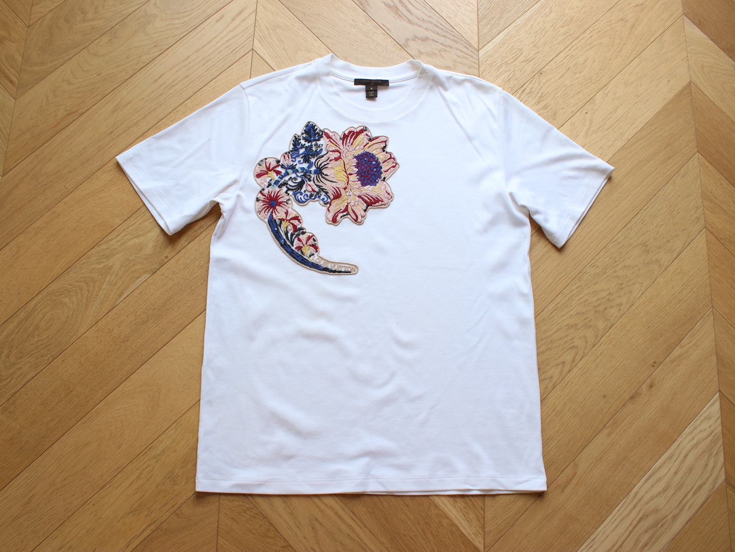 Louis Vuitton White Flower Tee, Small