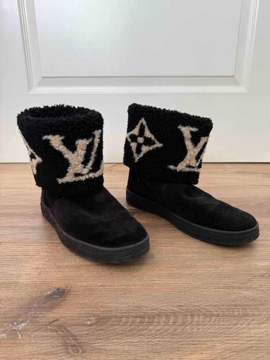 Louis Vuitton Suede/Calfskin Shearling boot, 36.5