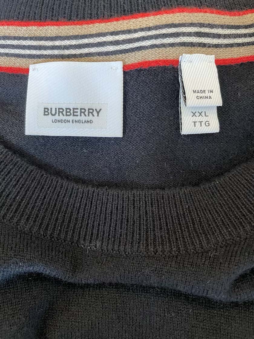 Mens Burberry Black Sweater