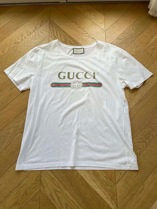 Gucci Men's Green/Red Logo Tee, XL