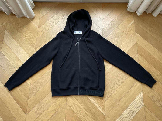 Off-White Men's Black Paper Clip Zipper Knit