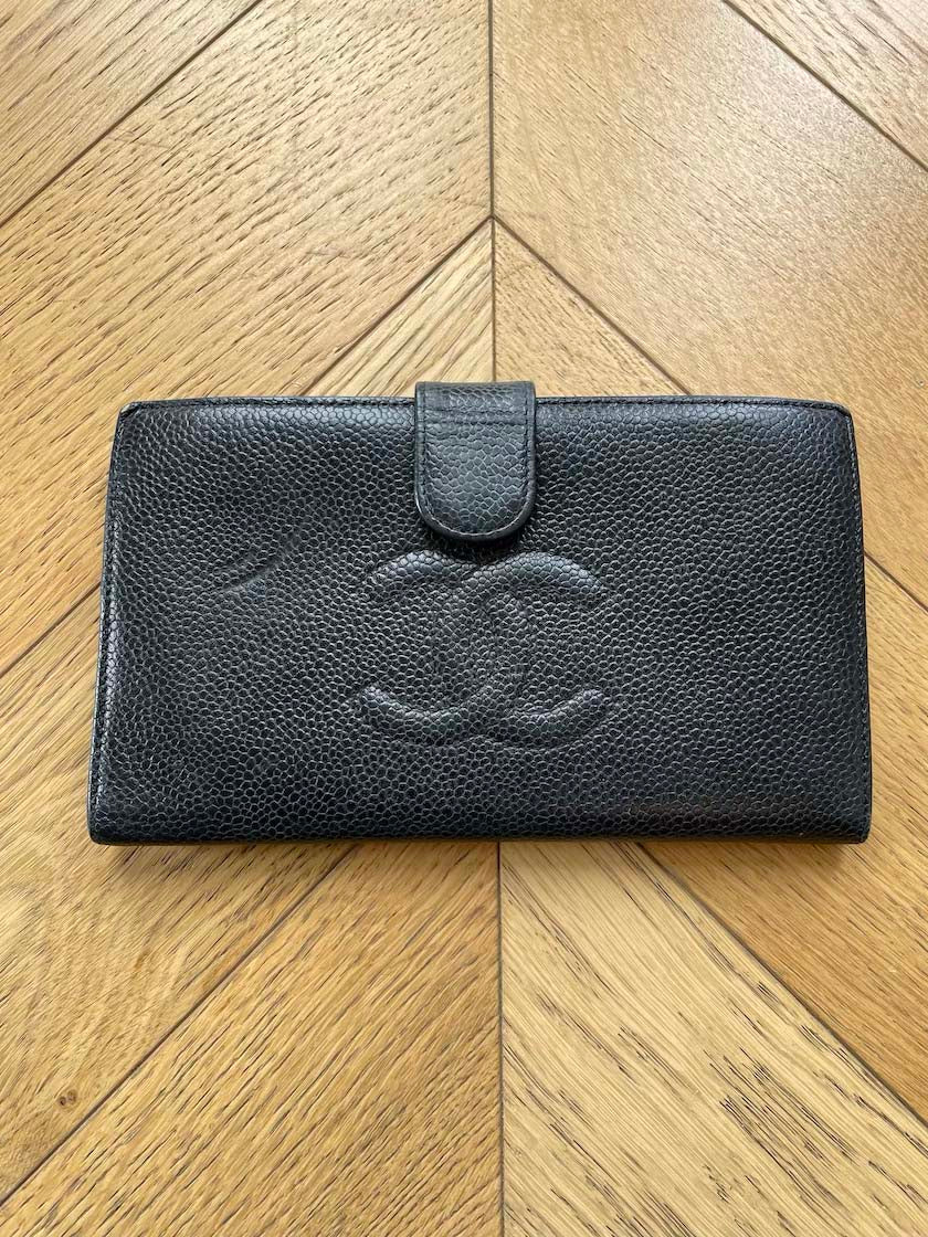 Chanel Black Folded Wallet