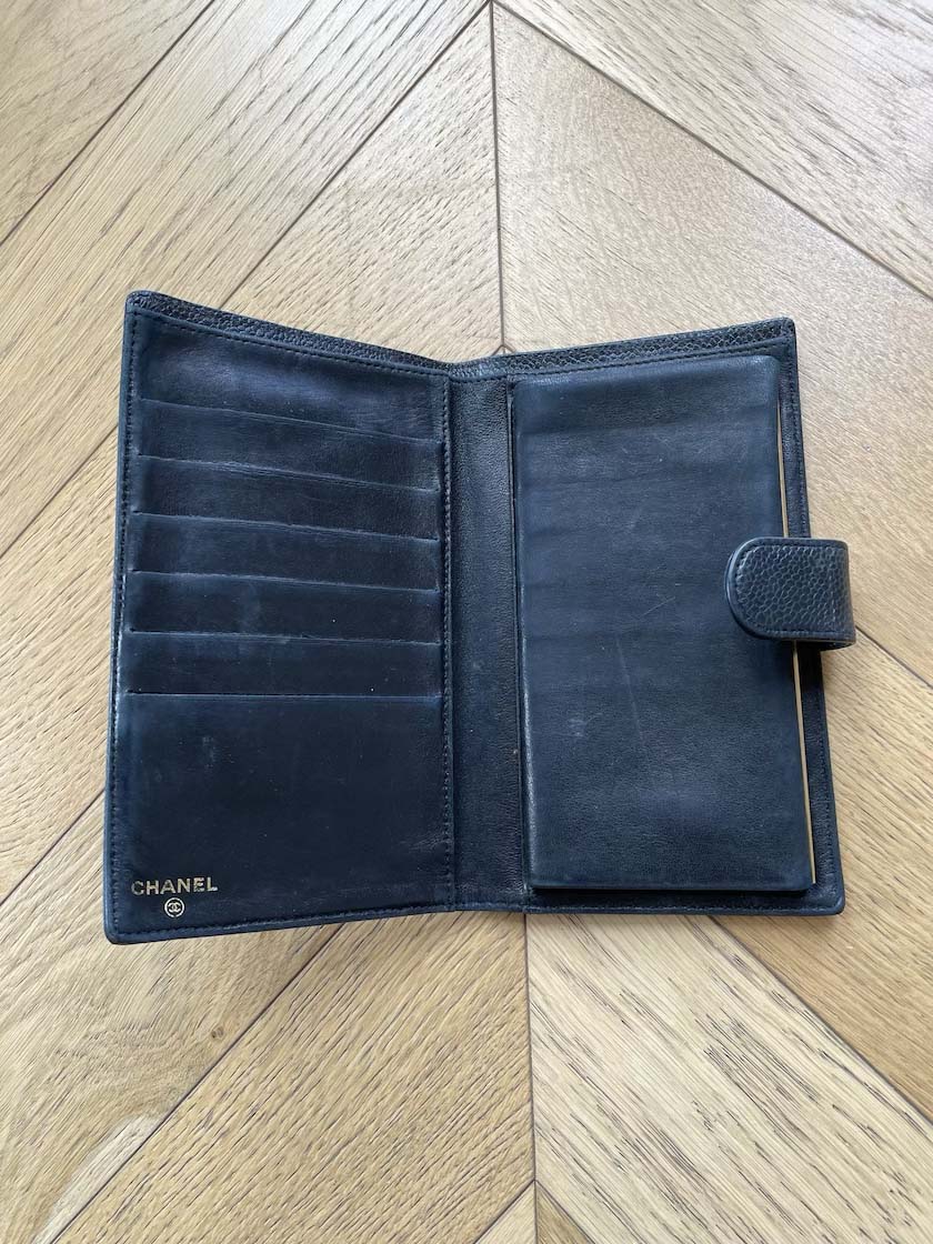 Chanel Black Folded Wallet