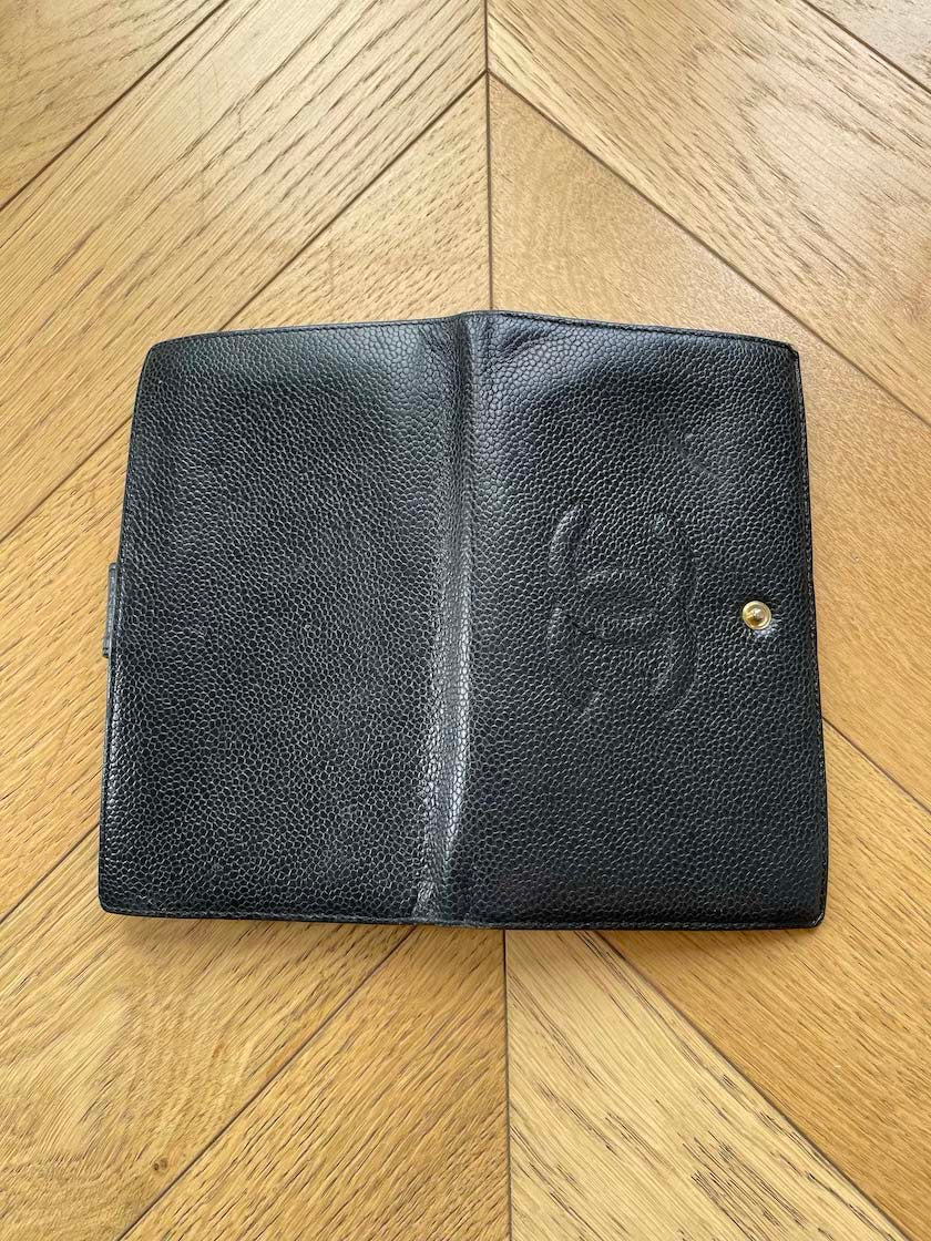 Chanel Black Folded Wallet