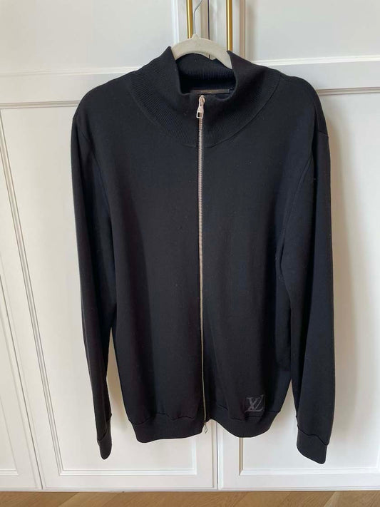 Louis Vuitton Men's Black Zip-Up Sweater