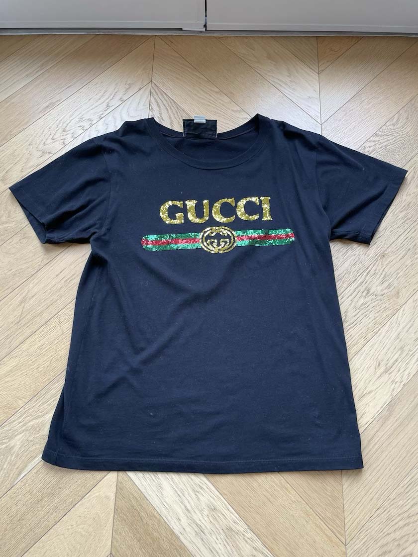 Gucci Sparkle Logo Tee, Small