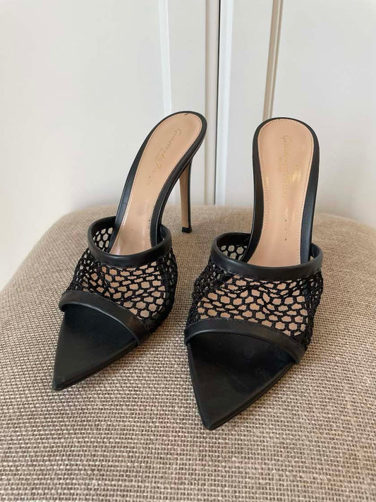 Gianvito Rossi Open Toe Heels, 38.5