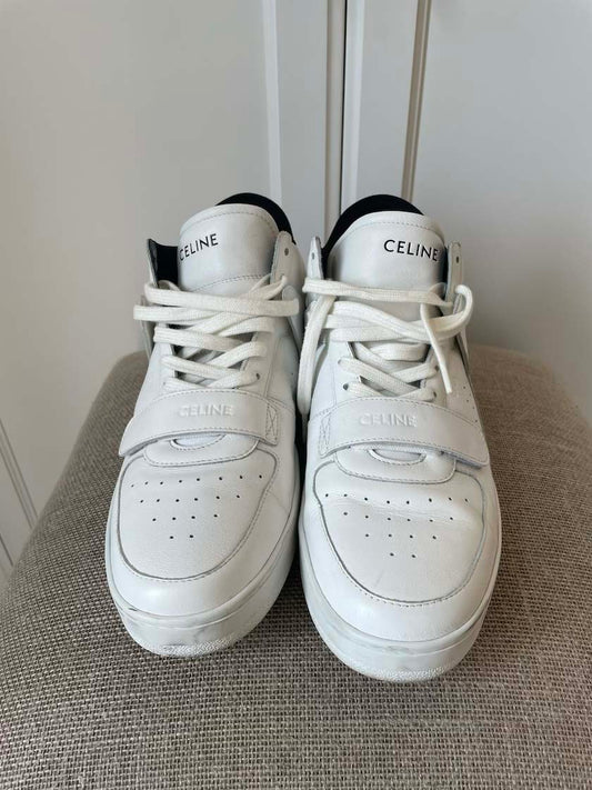 Celine Men's White High Top Sneakers, 43