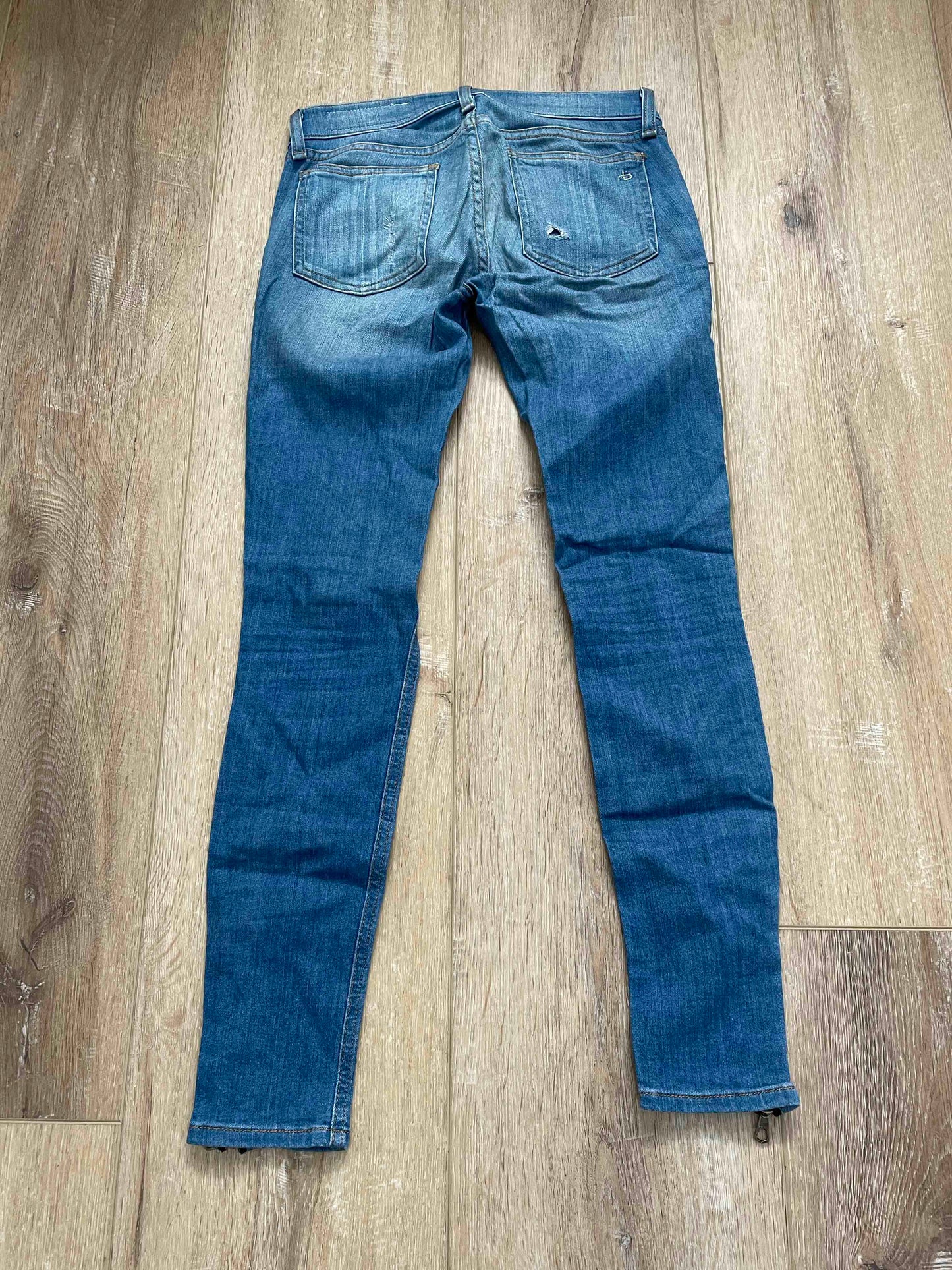 Rag & Bone Dark Wash Jeans with Zippers