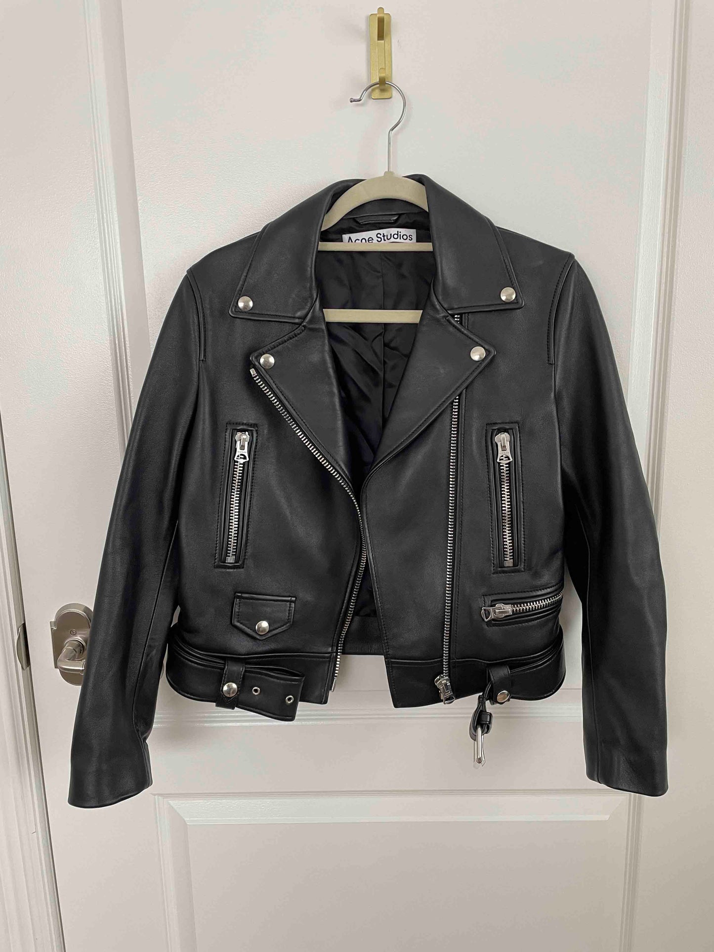 Acne Leather Jacket, Size 36