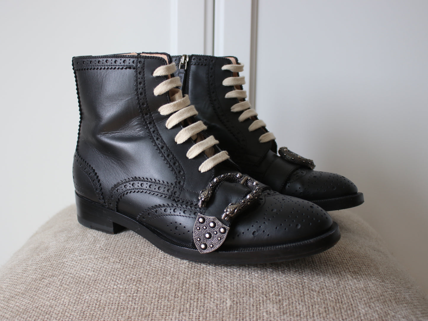 Gucci Lace-up Boots, 38